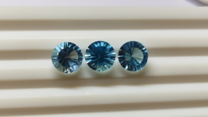 Topacio Azul de Londres Calibrado de 10 mm, Corte Cóncavo Redondo, Grado AAA, Limpio a la Vista, Gema Natural al por Mayor - Product Image 6