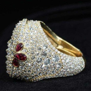 Anillo de Diamantes Moissanite Personalizado con Incrustaciones de Diamantes, Plata de Ley 925, Estilo Hip Hop, Joyería Premium para Hombre para Desfiles de Moda y Eventos Musicales - Product Image 3