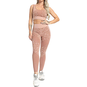 Brand New <b>Gym</b> Fitness Yoga Set Women High Quality Nylon Spandex Yoga Top Sports <b>Leggings</b> Breathable Elastic Waist Quick Dry Full - Product Image 1