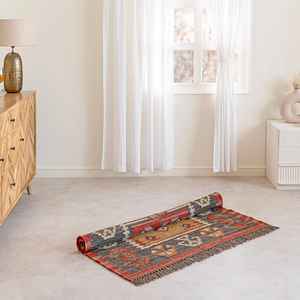 Handwoven Decorative Jute-Woolen Kilim Rugs for Living Room Bedroom & Study - Product Image 4