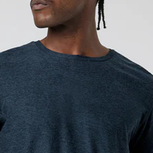 T-shirt homme à col rond et épaules tombantes avec logo personnalisable / Matière respirante et ajustable pour commandes en gros à prix avantageux - Product Image 2