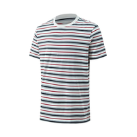 OEM Premium Quality Fashionable Plus Size Men's O-Neck Casual Quick Dry 100% Cotton Single Jersey Custom Striped T-shirt From BD