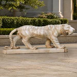 Statue de Bouddha en marbre serein, en position de méditation, avec de fines bordures dorées, disponible à prix de gros. - Product Image 2