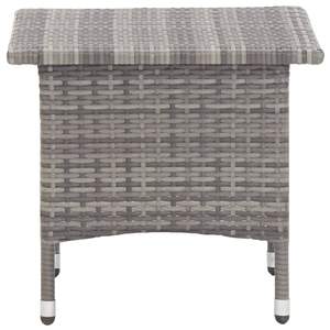 Mesa Compacta y Resistente para Exteriores en Ratán PE Gris y Acero con Recubrimiento en Polvo, Muebles de Patio - Product Image 2