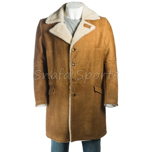 Most Popular Style Winter Collection <b>Shearling</b> Leather <b>Jacket</b> Fully Customized Great Personality <b>Men's</b> Faux Fur Leather <b>Jacket</b> - Product Image 6