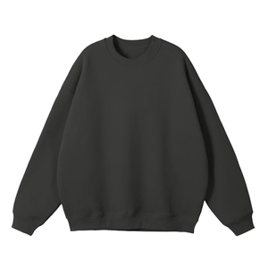 Sweat-shirt décontracté surdimensionné pour femme, col roulé uni, brodé, épaules tombantes, avec logo personnalisé sur le devant - Product Image 6