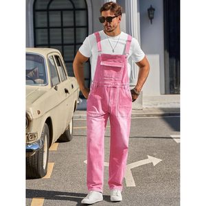 2025 hommes coupe ajustée Denim salopette décontracté botte coupe combinaison avec bretelles réglables Hip Hop Style grande taille pantalon - Product Image 2