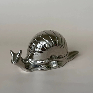 Premium Stainless Steel Snail Design Silver Finished Airtight Durable Butter Dish Flip Top Lid for Kitchen Dining Table Stylish - Product Image 1