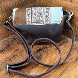 Nouvelle Collection véritable fourrure de vachette usiné à la main en cuir sac à bandoulière sculpture bohème sacs vente chaude sacs pour femmes - Product Image 4