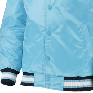 Chaqueta Bomber de Hombre con Cuello Alto y Cierre de Cremallera, Bordada, Impermeable, de Satén, para Primavera, en Oferta, OEM - Product Image 4
