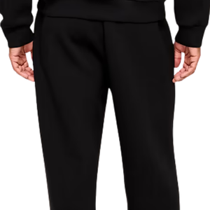 Pantalon de survêtement en molleton noir pour homme, coupe ample, jambe large, décontracté, taille à cordon, logo personnalisé, streetwear, OEM - Product Image 4
