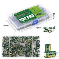 Kit d'assortiment de condensateurs électrolytiques en aluminium FYX Stock 225 pièces, 15 valeurs, 16V 25V 35V 50V, radiaux DIP, composants électroniques en boîte