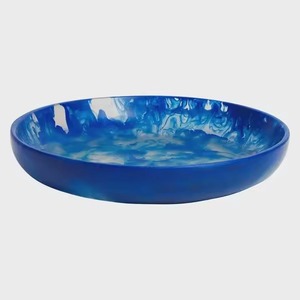 Plateau de service classique en résine artisanale personnalisé, écologique, pour salades et aliments, finition lisse de haute qualité, pour la maison, l'hôtel, les mariages - Product Image 1
