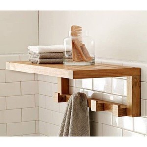 Handcrafted Sheesham Wood Single Tier <b>Wall</b> <b>Mounted</b> <b>Shelf</b>-Durable Vintage Design for Living Room 80x25x20 cm Wholesale - Product Image 3