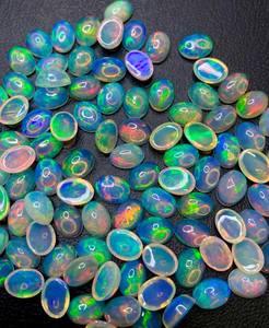 Lot de cabochons d'opale d'Éthiopie, qualité calibrée, 6x4mm à 6x8mm, opale naturelle pour la création de bijoux - Product Image 6