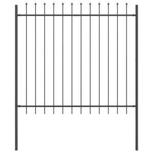 Lot de 2 clôtures de jardin en acier thermolaqué gris 3,39 x 1,50 m pour clôtures, treillis et portails - Product Image 5