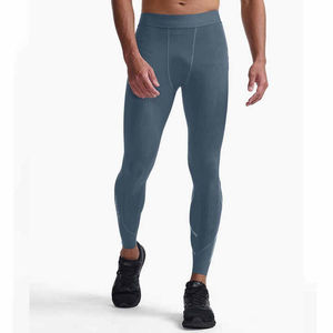 Leggings pour hommes en Spandex/Polyester fabriqués au Pakistan, sans couture, unis, longueur intégrale, taille élastique, respirants, séchage rapide, haute qualité - Product Image 1