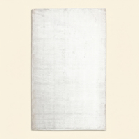 Tapis en laine fait main DECORDEC blanc ivoire texturé, antidérapant, écologique, moderne, épais, motif quadrillé subtil, pour salon et chambre