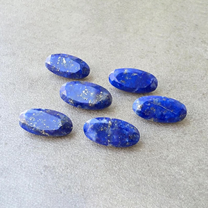 พลอยลาพิส ลาซูลีธรรมชาติทรงรีขนาดใหญ่เจียระไนแบบเหลี่ยม สำหรับทำเครื่องประดับ - Product Image 5