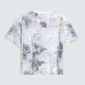 เสื้อยืดคอกลมทรงบ็อกซี่พิมพ์ลายพัฟฟ์ผ้าคอตตอนถัก 100% สั่งทำขายส่ง ปริมาณมาก พิมพ์ลาย HD ผ้าเนื้อสัมผัสพิเศษ ไหล่ตก ทรงโอเวอร์ไซส์ ใส่ได้ทั้งชายและหญิง - Product Image 6