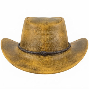 Winter Outdoor Equestrian Style <b>for</b> <b>Men</b> and Women <b>Cowboy</b> Leather <b>Hat</b> Western Ranch Riding Travel Adventure Festival - Product Image 2