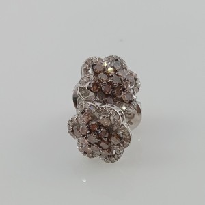 1.08 Cttw Round Cut White & Brown Natural Diamond Stud <b>Earrings</b> for Women in 925 Sterling <b>Silver</b>, Push <b>Back</b>, Prong Setting - Product Image 3