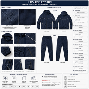 Conjunto de Chaqueta Cortavientos con Capucha y Paneles Raglán, Tejido Softshell Impermeable, Diseño de Paneles en las Mangas Raglán, Logotipo Bordado Personalizado - Product Image 5