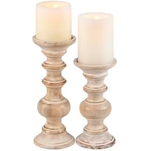 เชิงเทียนไม้สไตล์บ้านไร่แบบเรียบง่าย ของตกแต่งสำหรับบ้านสมัยใหม่ - Product Image 6