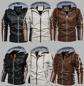 Chaqueta forrada de piel de vaca de invierno de primera calidad para hombre, cierre con cremallera Geaca De Piel, capucha polar Dzseki Jope Skinnjakke - Product Image 4