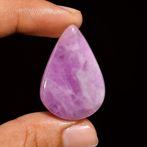 Venta al por mayor FAIJAN GEMS - Lote de cabujones de gemas sueltas de cristal de moissanita y kunzita rosa natural, certificados por terceros, hermosos - Product Image 2