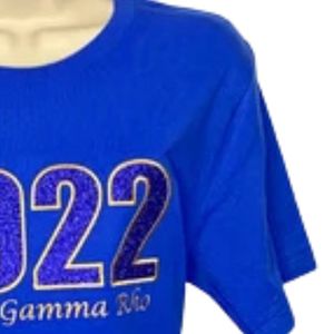 เสื้อยืดปักลายกลิตเตอร์แบบกำหนดเองปี 1922 เสื้อยืดผู้หญิงลายกราฟิกวิบวับ แขนสั้น คอกลม สไตล์กรีก สำหรับชมรมนักศึกษา แฟชั่นลำลอง - Product Image 4
