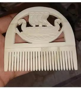 Peigne à cheveux en os de buffle 100% naturel de qualité supérieure, art moderne et objet de collection du Uttar Pradesh - Product Image 3
