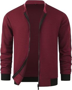 Chaquetas Casuales Ligeras para Hombre, Chaqueta Bomber Varsity con Cierre - Product Image 1