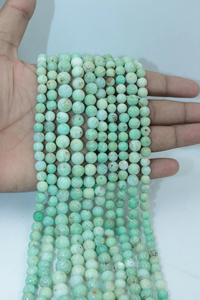 Cuentas Redondas Lisas de Crisoprasa Natural de Calidad AAA, 7-8 mm, Verde, Tienda de Gemas Indias, Hilo de 13 Pulgadas para la Elaboración de Joyas - Product Image 6