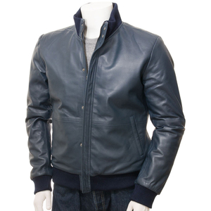 New Arrival Bomber Leather <b>Jacket</b> for <b>Men</b> High Quality <b>Men</b> Leather <b>Jacket</b> with <b>Fur</b> on Collar Top Product Leather <b>Men's</b> <b>Jackets</b> - Product Image 3