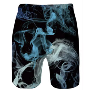 <b>Men's</b> Solid Elastic Waist Breathable Polyester Casual <b>Shorts</b> Front Logo Quick Dry <b>Red</b> Black - Product Image 1