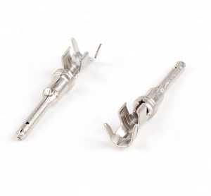 ขั้วต่อสายไฟแบบปล่อยปลาย สำหรับขั้วต่อซีรีส์ Dt รุ่น 1060-16-0122 AT1060-16-0122  แบบชุบดีบุก  ขนาด 16-18AWG  ขั้วต่อแบบหนีบทำจากทองเหลืองชุบดีบุก - Product Image 1