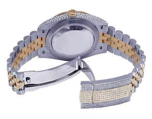 Personalizado VVS Moissanite Diamond Rose Dos Tonos Automático Iced Out Reloj Hip Hop Bling Lujo Moda Personalizada Al Mejor Precio - Product Image 5