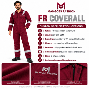 Overol de Seguridad Reflectante Antiestático 100% Algodón, Uniforme de Trabajo Transpirable e Impermeable con Cremallera, Certificado CE/UE - Product Image 6