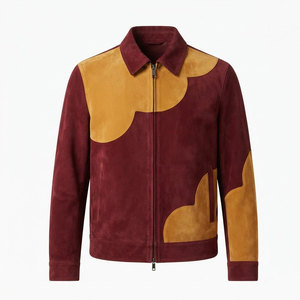 High Quality <b>Suede</b> <b>Leather</b> <b>Jacket</b> With Classic Shirt Collar Soft Finish Comfortable Fit For Casual Travel And Weekend Outfits - Product Image 1
