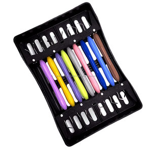 WORLD PRECISION SURGICAL Juego de 10 Instrumentos Dentales para Resina Compuesta con Mango de Silicona, Agarre Ergonómico, Múltiples Colores - Product Image 2