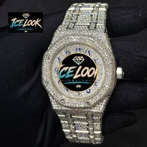นาฬิกาข้อมือผู้ชาย ICE LOOK หรูหรา ตัวเรือนสแตนเลสสตีล ขนาด 40 มม. หน้าปัดทรงกลม ระบบควอตซ์ พร้อมกระจกแซฟไฟร์ และคุณสมบัติเรืองแสง - Product Image 5