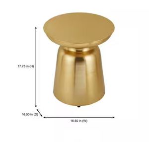 Table d'appoint moderne bicolore en fer avec sablier intégré pour salon - Vente en gros - Product Image 2