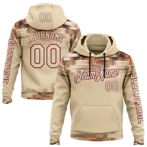 Sudadera con Capucha Deportiva Étnica Tribal Vaquera Occidental con Diseño 3D en Rosa, Naranja y Marrón, Personalizada por OMMIZ INDUSTRY, Venta al Por Mayor - Product Image 3