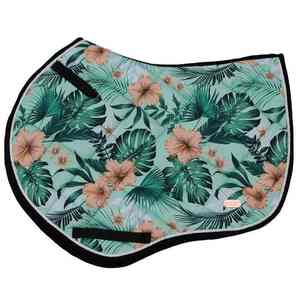 Características de diseño ergonómico para reducir los puntos de presión en la columna vertebral sensible, almohadilla de montar a caballo con estampado. - Product Image 2