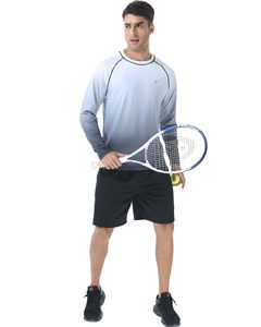 Custom Logo Long Sleeve Swim <b>Shirt</b> with UPF 50+ <b>UV</b> Sun Protection for Men's Compression <b>Shirt</b> Quick Dry Surf Swim Tops - Product Image 2