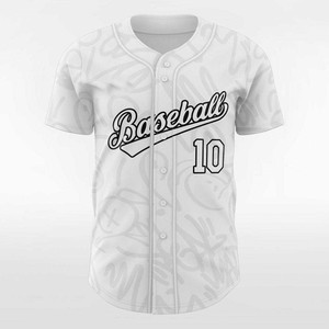 Camiseta de Béisbol Sublimada Transpirable a la Moda, Personalizada con Estampado Hip Hop, Camisa de Béisbol con Botones Completos, Ropa Urbana - Product Image 2