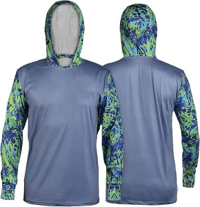 Wholesale Price Long Sleeve Sublimation Print Fishing Jersey for Men Quick Dry Breathable UV Protection Fishing Shirt - Product Image 1