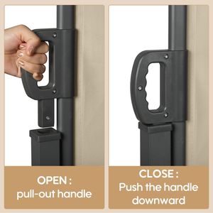 Auvent rétractable résistant aux UV et imperméable pour terrasse, balcon, cour, en gris foncé, 118 pouces - Product Image 3