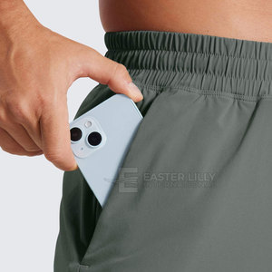 Pantalones Cortos Deportivos Personalizados de Nuevo Estilo, Color Sólido, Hechos en Pakistán, para Hombre - Product Image 5